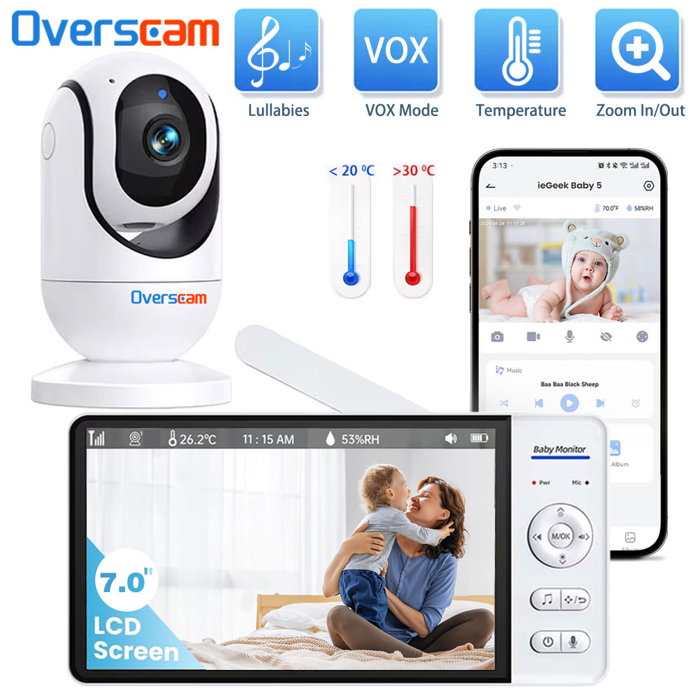 Home Security Uk - Monitor Bayi Layar 7.0 Inci Baterai