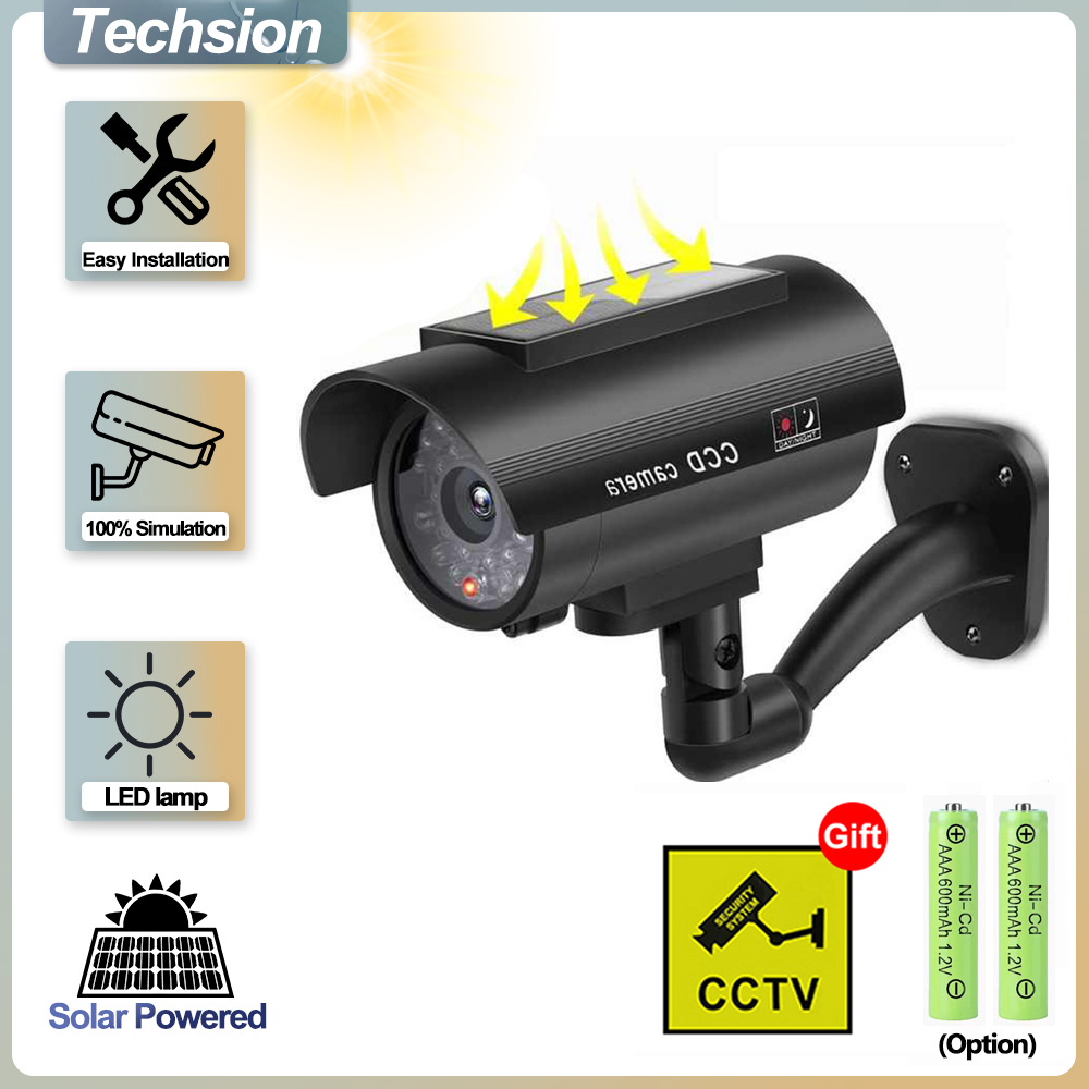 Home Security Lights - Kamera pengawasan Dummy Panel Matahari, Kamera