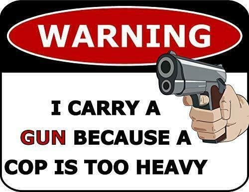 Home Security Gun - Papan Tanda Logam Aluminium Peringatan Saya