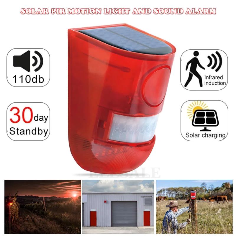 Home Security Lights - Lampu Alarm Tenaga Surya Tahan Air