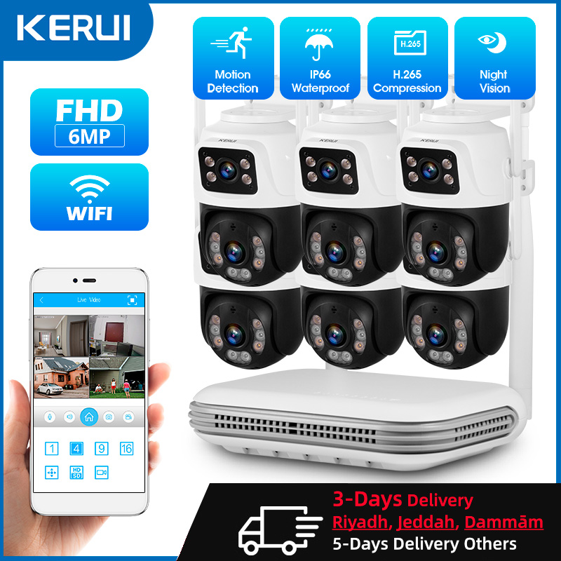 Home Security Wifi Camera - KERUI Kit kamera pengintai keamanan rumah,