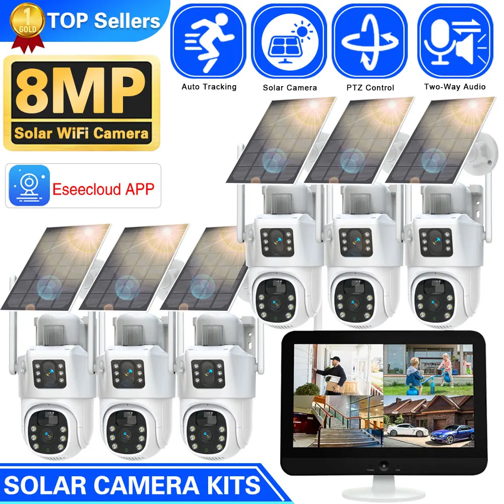 Home Security Wifi Camera - Kit Kamera Cctv NVR nirkabel, sistem