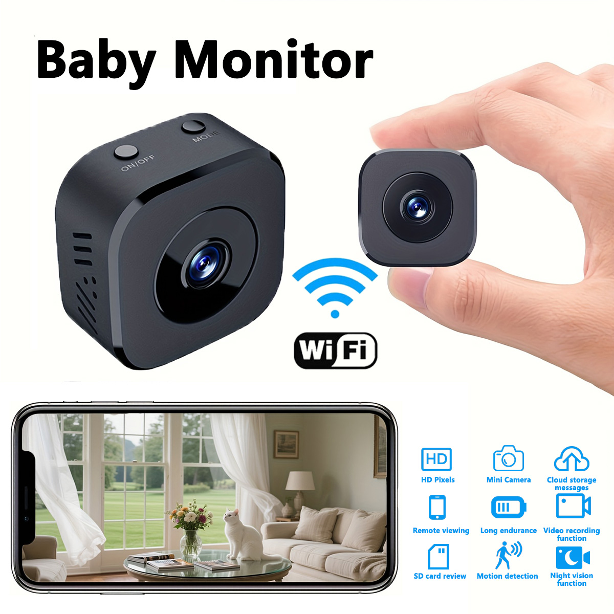 Home Security Wifi Camera - Kamera WiFi Mini HD 1080P Pengawasan