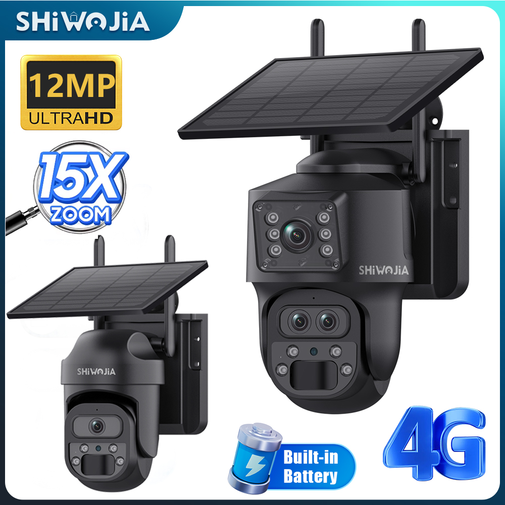 Home Security Panel - SHIWOJIA 15X ZOOM Kamera Surya 4G