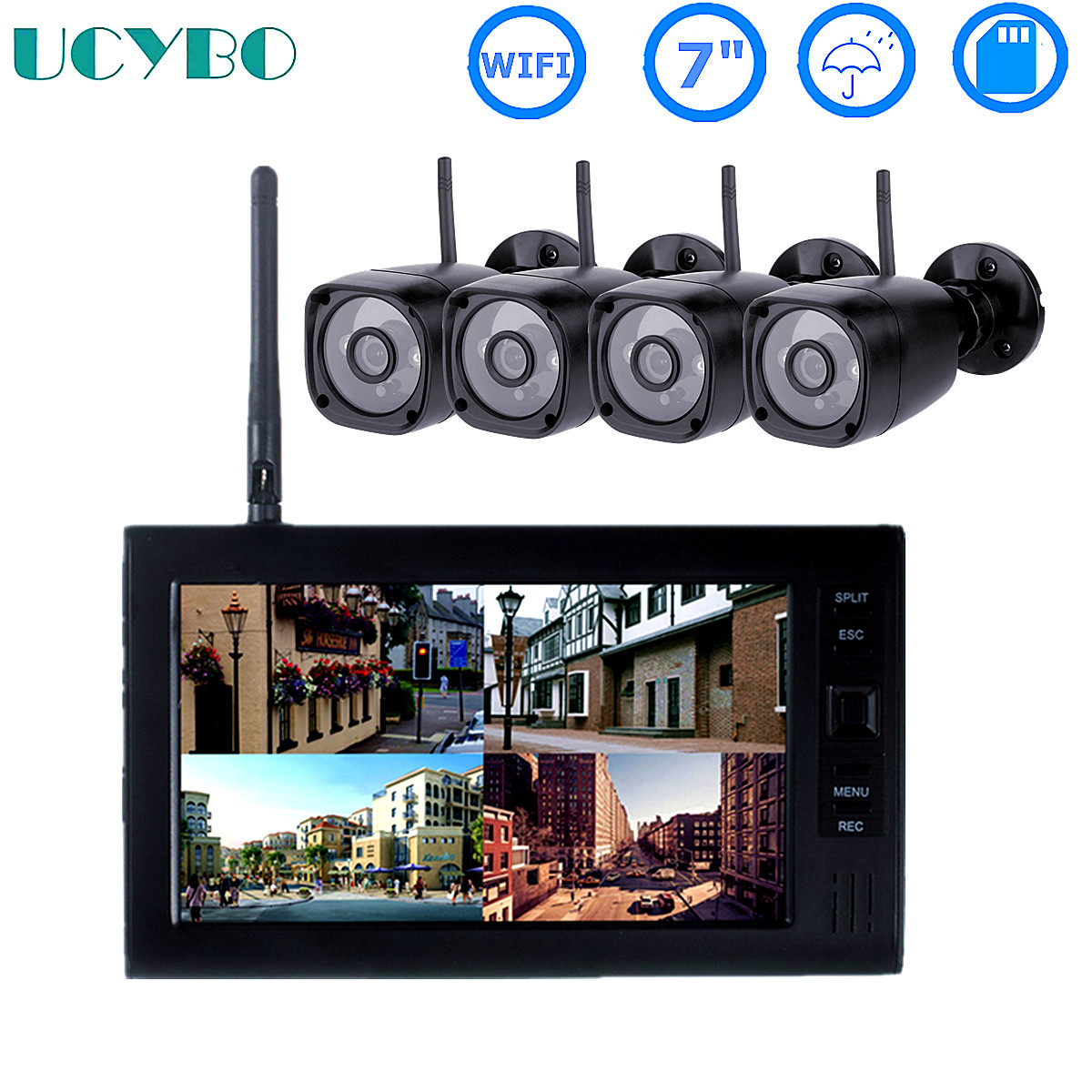 Home Security Wifi Camera - Kamera video cctv lcd 7 