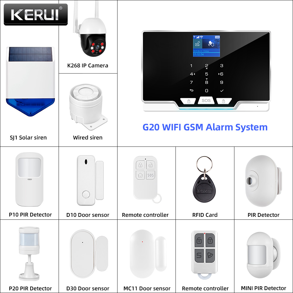 Keypad Alarm Panel - KERUI G20 Panel Alarm WIFI GSM