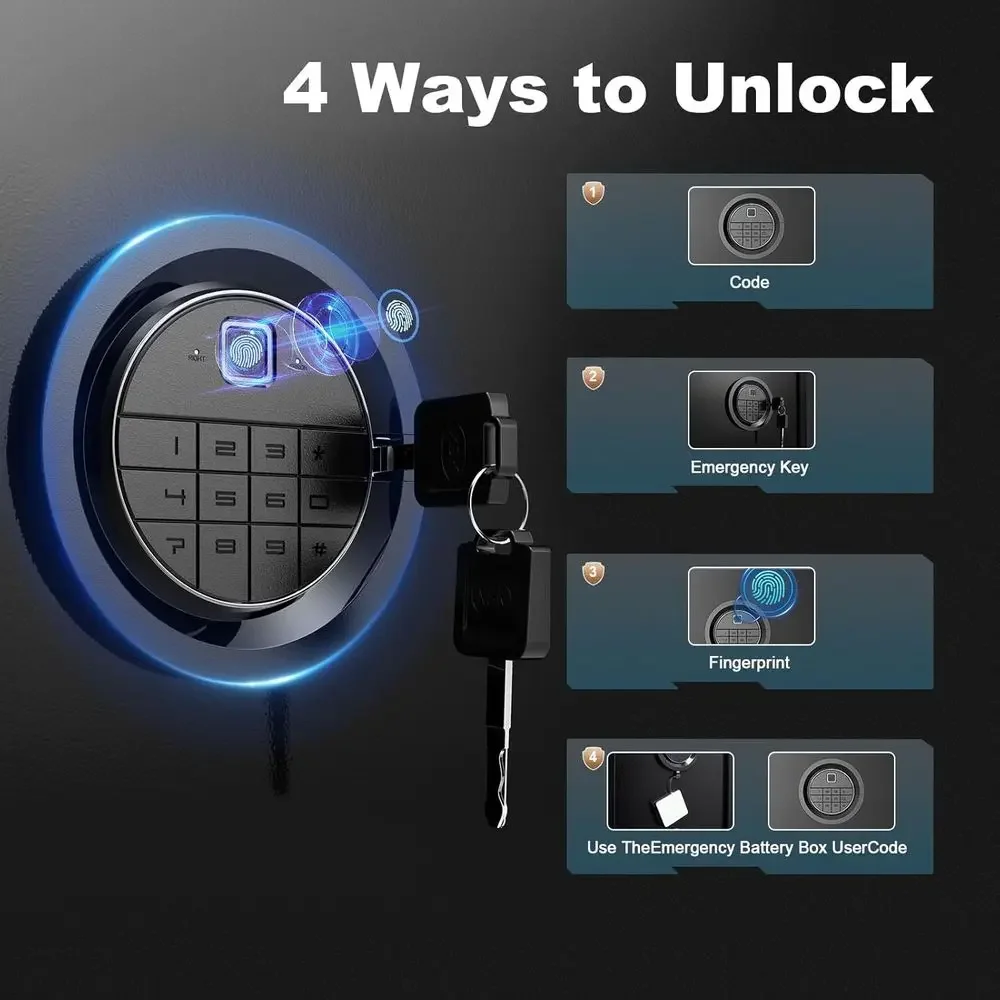 Brankas Biometrik, Kabinet Kea - Home Security Gun ulasan dan harga