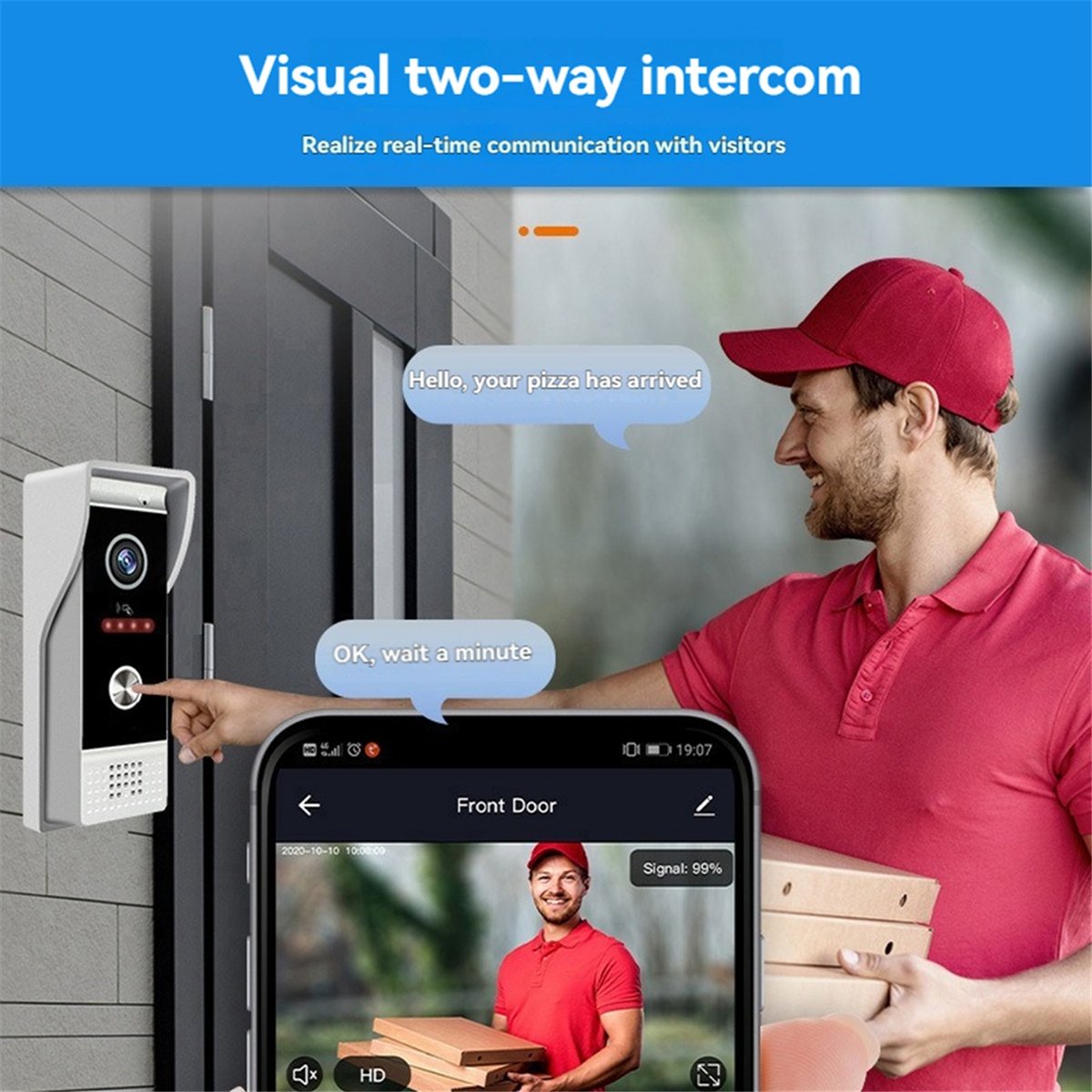 doyme TUYA Wifi Video Doorbell - Home Security Uk ulasan dan harga