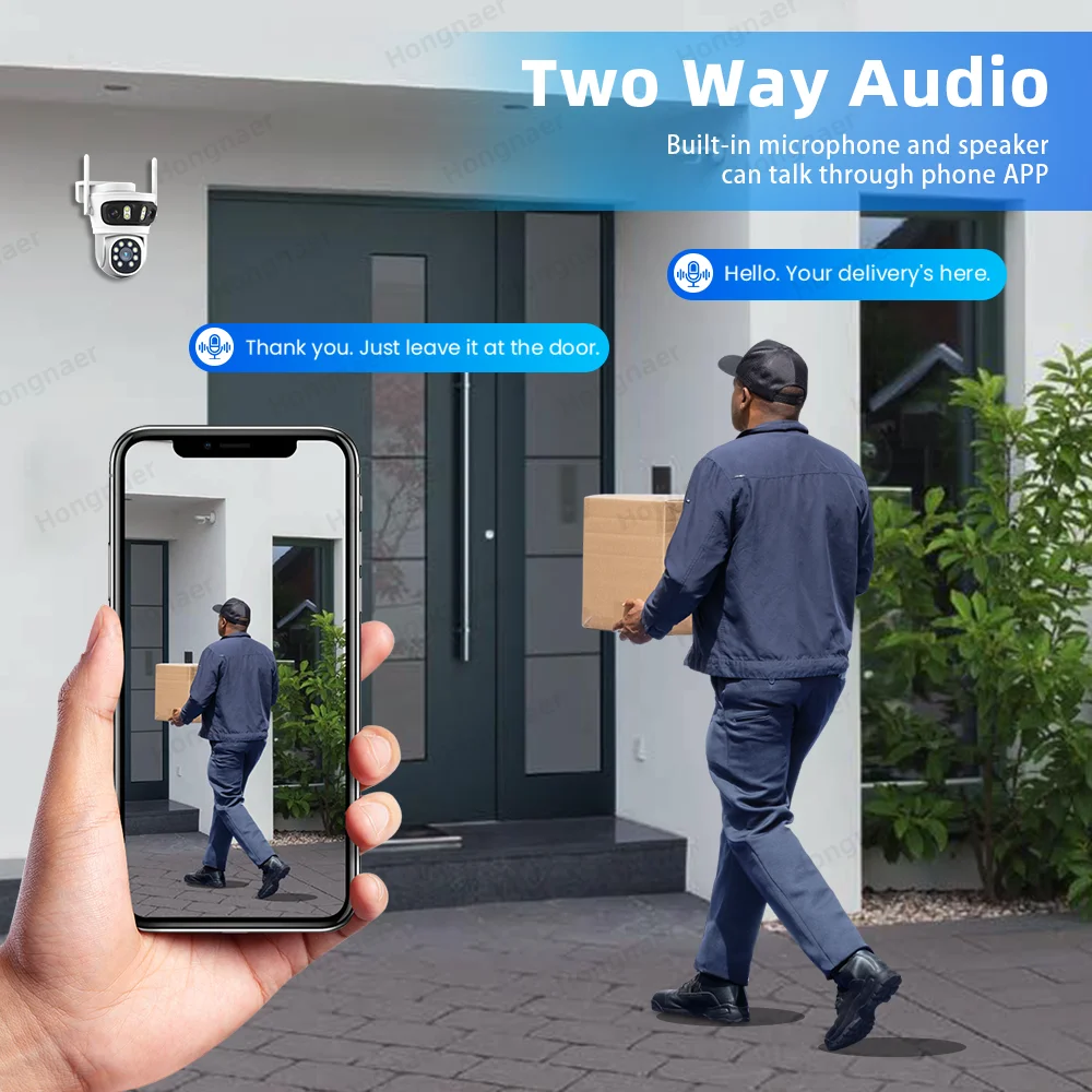 2026 Hongnaer 6MP 4CH 3 Lensa  - Home Security Wifi Camera ulasan dan harga