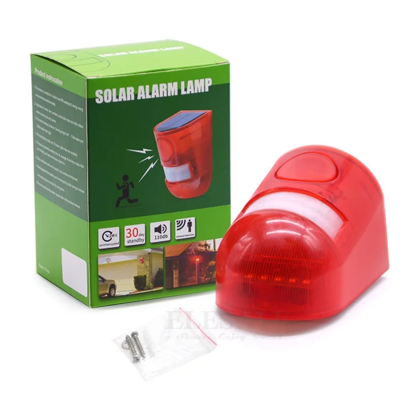Lampu Alarm Tenaga Surya Tahan - Home Security Lights ulasan dan harga