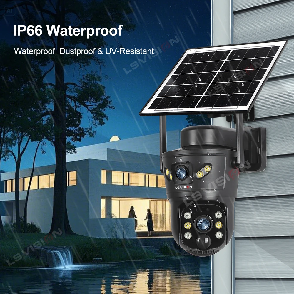 LS VISION Kamera Surya 8MP 4G  - Home Security Wifi Camera ulasan dan harga