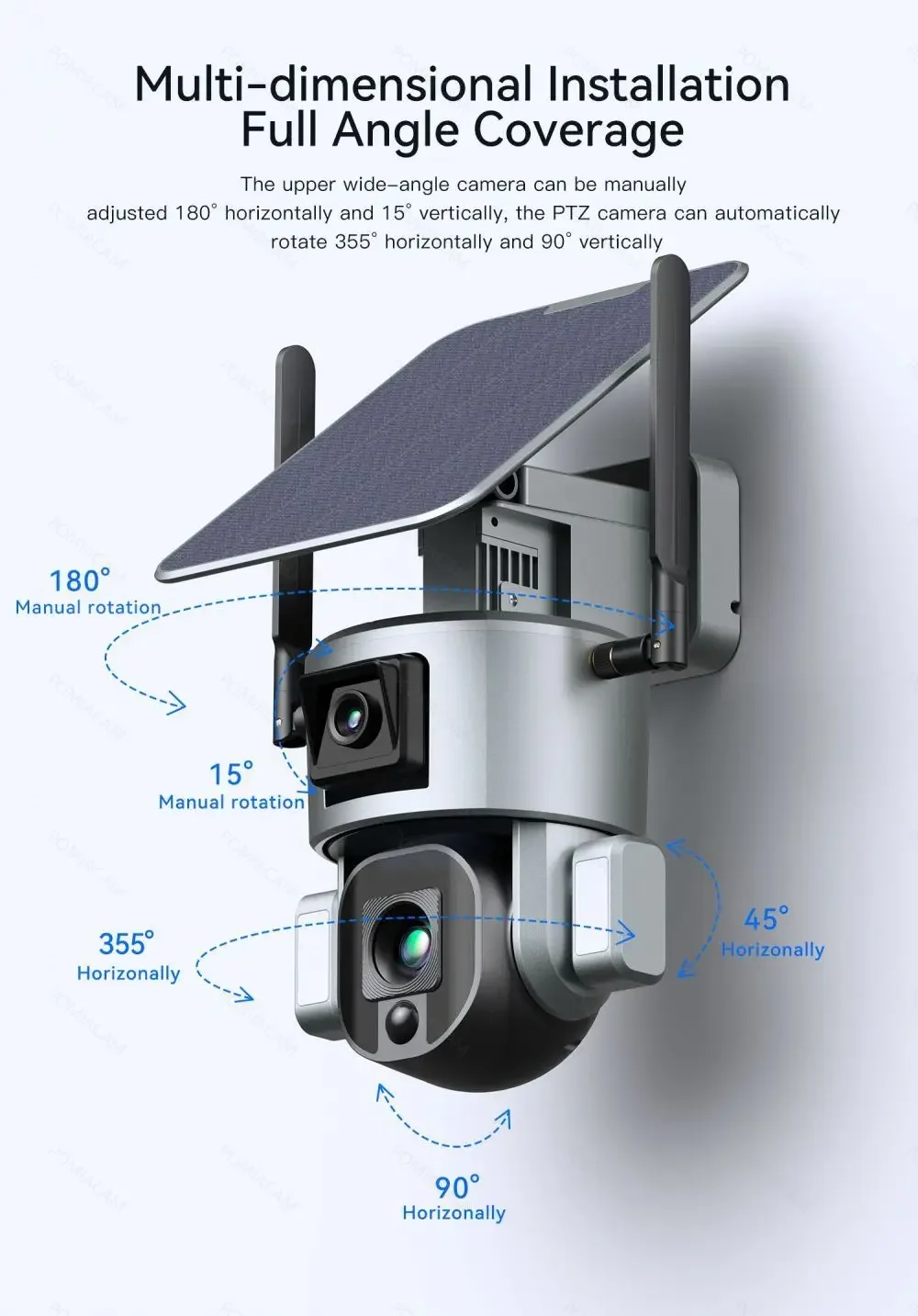 Kamera Surya Nirkabel 4G Lensa - Home Security Uk ulasan dan harga