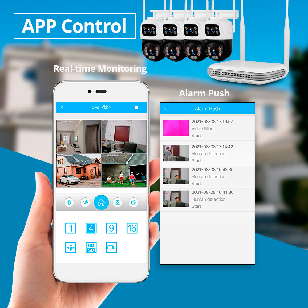 KERUI Kit kamera pengintai kea - Home Security Wifi Camera ulasan dan harga