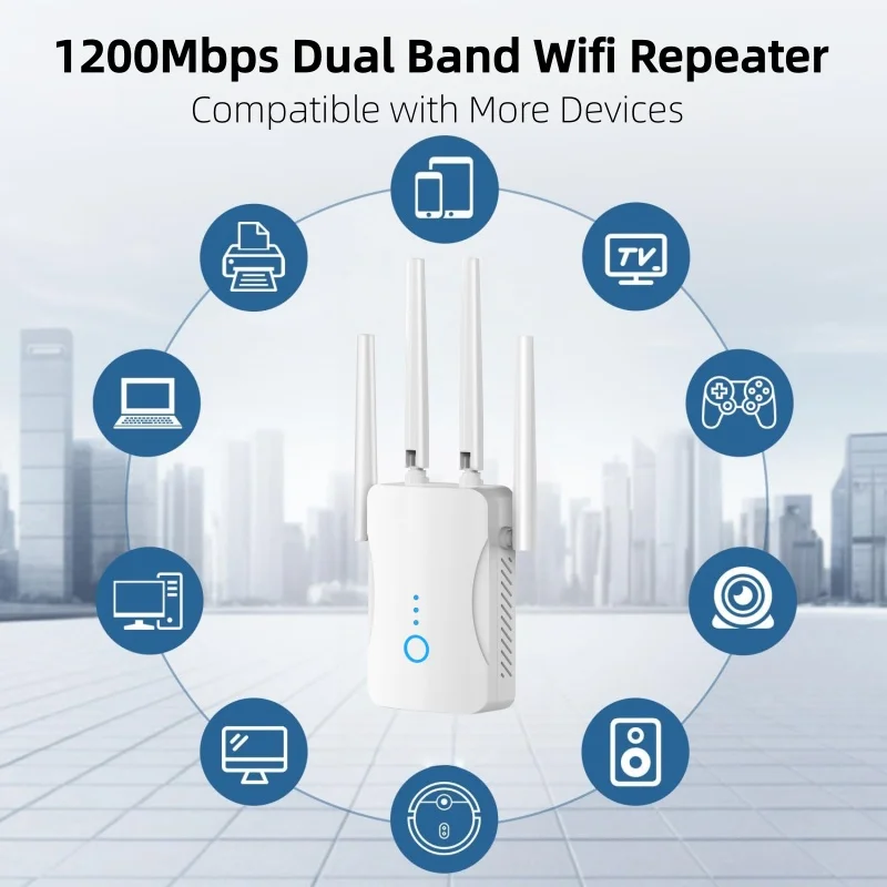 1200Mbps Dual Band WiFi Repeat - Home Security Bundle ulasan dan harga