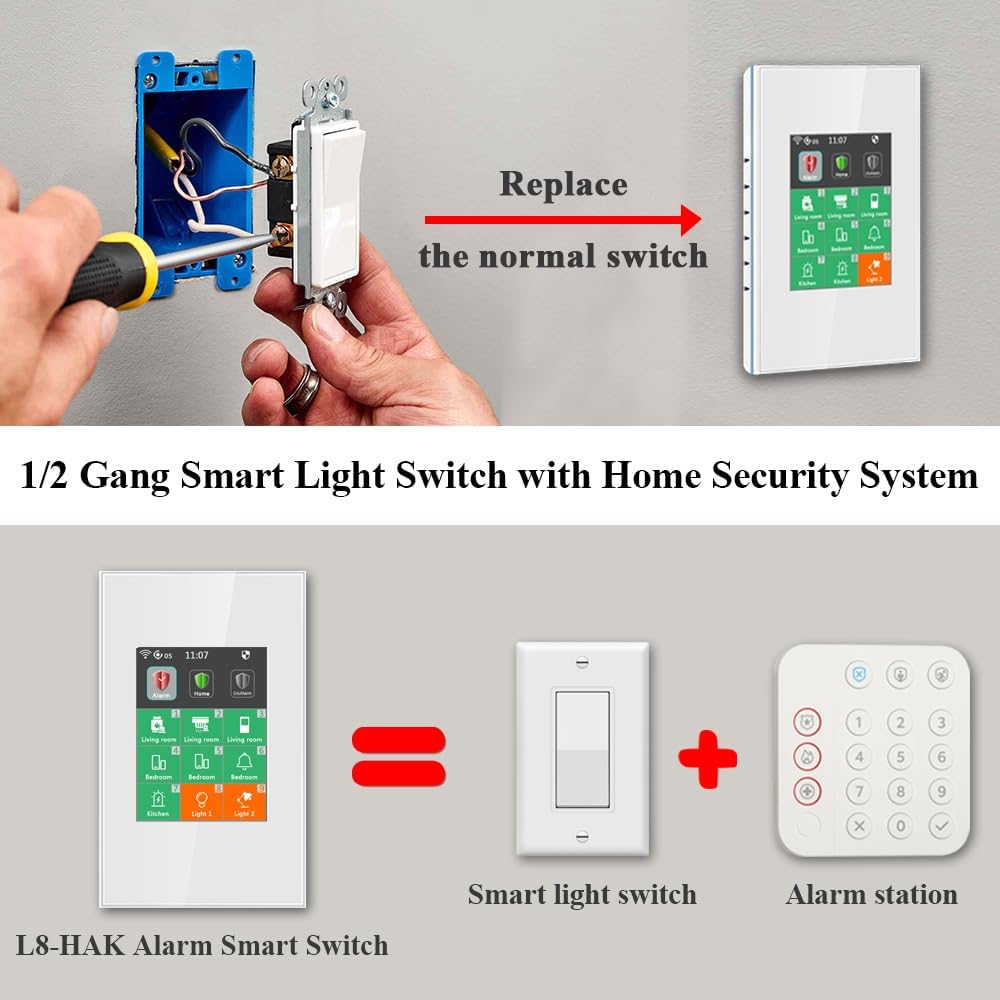 Lanbon LCD Smart Switch 433mhz - Home Security Uk ulasan dan harga